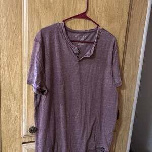 Lucky Brand Venice Burnout Notch Neck Henley T-Shirt